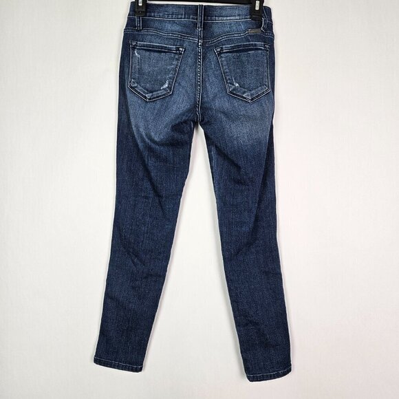 KanCan Distressed Snap Button Leg Skinny Jean 5/26 KC8202D - Picture 4 of 8